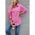 thumbnail image 2 of Solid Color Distressed Jacket, Pink, Large, 2 of 5