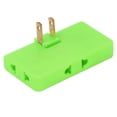 thumbnail image 4 of Adaptador de enchufe de 5 piezas, convertidor de corriente de viaje estándar de EE. UU. de 1 a 3, rotación de 180°, 110-250 V, verde, 4 of 12