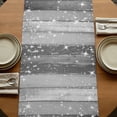thumbnail image 5 of Table Runners 48 Inches Long Dress Scarves, Nautical Anchor Farmhouse Kitchen/Dining Table Runner, Short Coffee Tablerunners, Rudder Stars Retro Black Grey Wooden Grain 13x48 Inch, 5 of 9