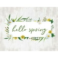 thumbnail image 2 of Lettered and Lined 32x25 Gold Ornate Wood Framed with Double Matting Museum Art Print Titled - Hello Spring, 2 of 4