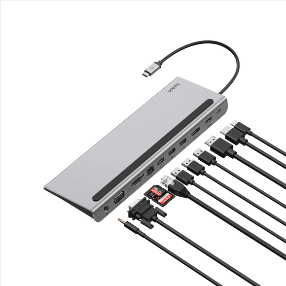 Adaptador Belkin Multipuertos USB C 11 en 1 gris