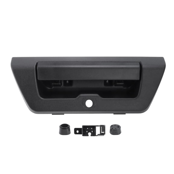No.FL3Z9943400AAA Tailgate Handle with Backup Camera Hole Set for Ford F-150 2015-2017 Rear Exterior Outside Door Handle Tailgate Latch Handle Assembly No.FL3Z9943400AA/97695 Black