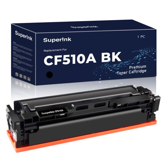 Compatible HP CF510A (204A) Black Toner Cartridge by Superink