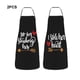 thumbnail image 3 of Naiovety 2x Lista de embalaje negro Juego de delantales de cocina para parejas Idea de regalo para parejas Regalos geniales para parejas Cocina y Comedor Negro A, 3 of 6