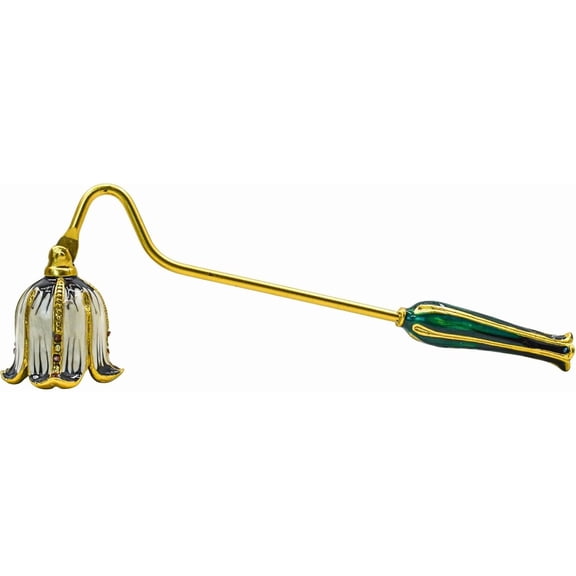 Candle Snuffer, Decorative Candle Extinguisher Snuffer with Long Handle, Vintage Metal Candle Tool for Putting Out Candle Flame Safely (Gold)