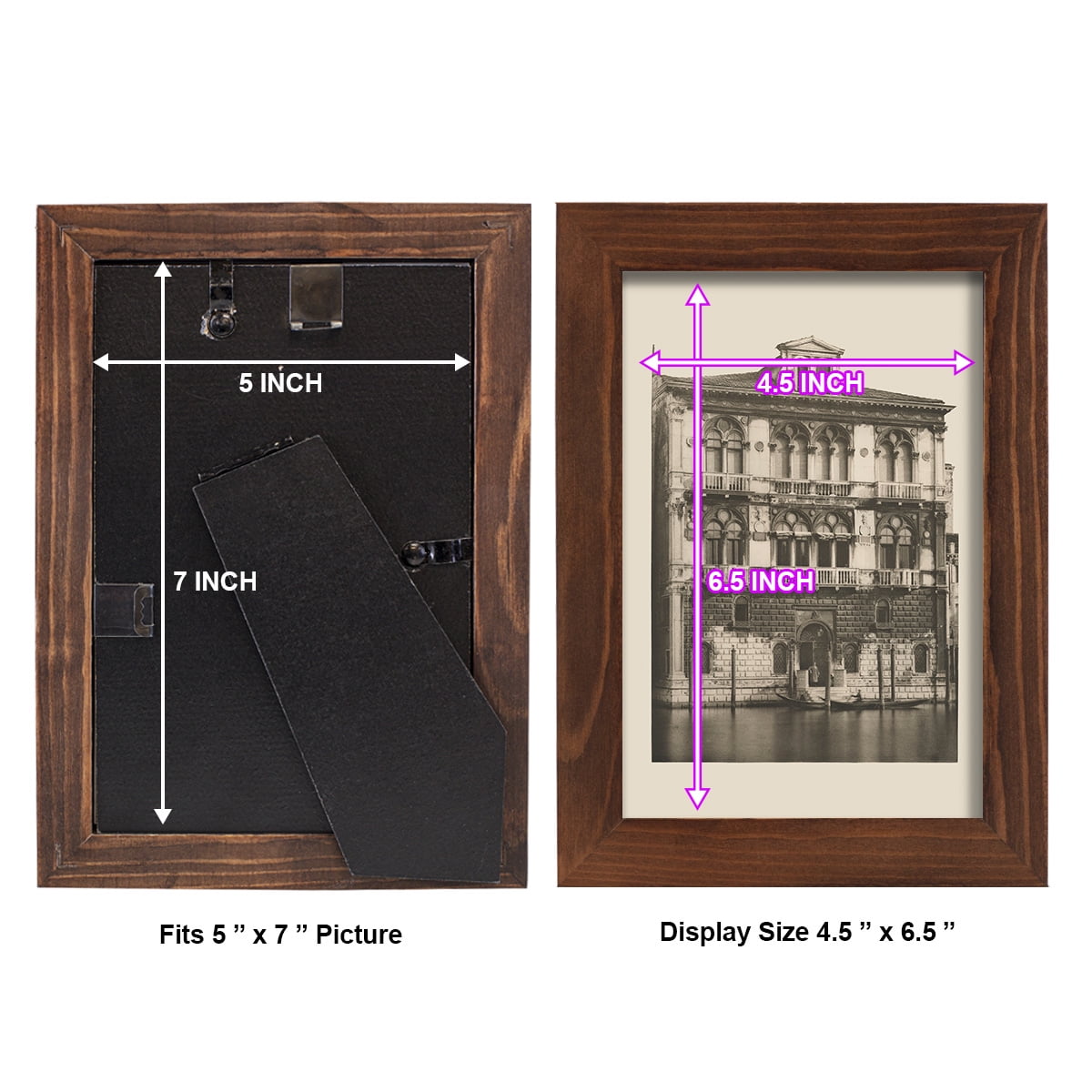 Vintage Views of Venice II - Framed Print w/glass - Chestnut