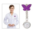 thumbnail image 4 of 2xNurse Relojes Gráficos De Pared Reloj Mariposa Bolsillo Fob Relojes Púrpura Zulema reloj de bolsillo de enfermera, 4 of 8