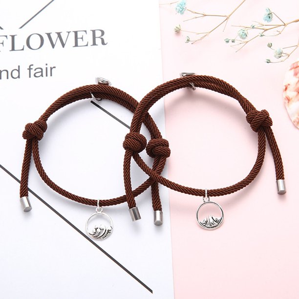 Pulseras para mujer, regalos para mujeres, hombres, mujeres, moda, pulsera para parejas, amantes, cuerda de mano, regalo de San Valentín, pulsera para parejas