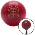 thumbnail image 1 of White & Orange Pinstripe 2 Red Metal Flake Shift Knob with M16 x 1.5 Insert Auto Brody, 1 of 1