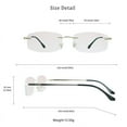 thumbnail image 4 of LifeArt Pure Titanium Frame Glasses/Blue Light Blocking Reading Glasses, Reduce Eyestrain, Stylish for Men and Women(Gold,+0.50 Magnification), 4 of 5