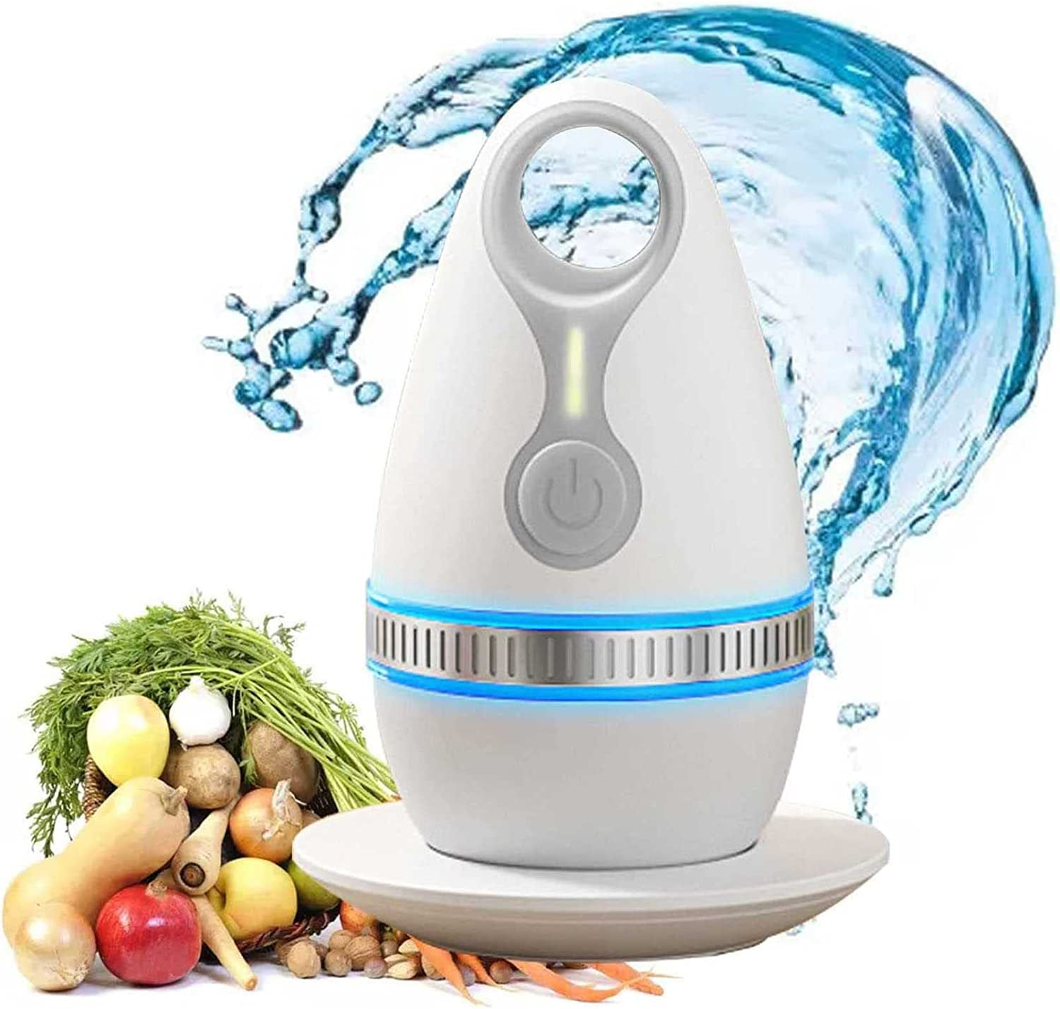 Fruit and Vegetable Washing Machine,Mini Food Disinfection Machine,Ultrasonic Cleaner,360