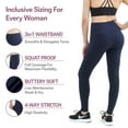 thumbnail image 5 of SATINA Navy Blue Leggings with Pockets for Women - High Waisted Yoga Pants - Buttery Soft and Stretchy Fabric - Full Length and Capri Options Available - Tummy Control - For Gym, Running and Daily Us, 5 of 6