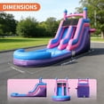thumbnail image 3 of Chantmo 26ft Inflatable Water Slide for Adults 100% PVC with Big Splash Pool Widen Slide Shallow Pool 950w Air Blower for Backyard Park Purple, 3 of 8
