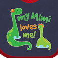 thumbnail image 4 of Inktastic My Mimi Loves Me Grandson Dinosaur Boys Baby Bib, 4 of 4