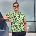 thumbnail image 4 of Pofeuu Green Avocado (2) Print Men's Loose Fit Midweight Short-Sleeve Pocket Polo-3X-Large, 4 of 6