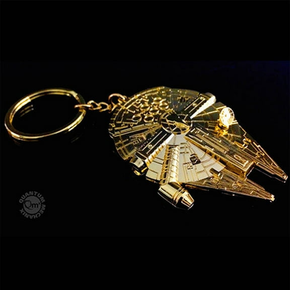 Star Wars Comic Con Gold Millennium Falcon Keychain