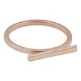 thumbnail image 3 of KoolJewelry 14k Rose Gold Horizontal Bar Ring (size 8), 3 of 4
