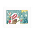 thumbnail image 1 of mas Snowman Snowflake Dog Festival Photo Mount Frame Picture Art Painting Desktop 5x7 inch, 1 of 3
