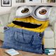thumbnail image 1 of Manta de felpa suave con dibujos de Minions, Gru, mi villano favorito, ideal como regalo, para sala de estar, dormitorio, cama, sofá o niños., 1 of 8