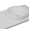 thumbnail image 3 of Bellaterra Home 430003-43R-WERD 43 in. Quartz Countertop & Single Round Right Sink, White, 3 of 4