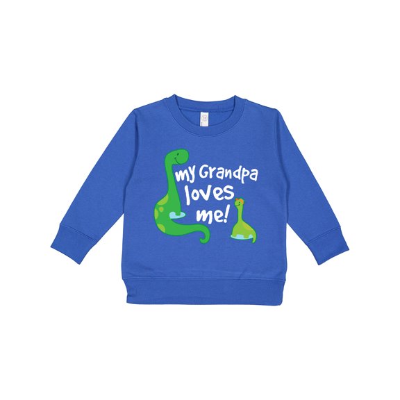 Inktastic My Grandpa Loves Me Dinosaur Toddler Sweatshirt