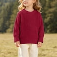 thumbnail image 2 of Annhoo Kids Knit Sweaters for Girl Crew Neck Oversized Soft Warm Trendy Pullover Kids Fall School Outfit Shirts, 2 of 9