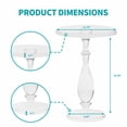 thumbnail image 6 of MUZZ Indoor Modern High Temperature Resistance Acrylic Circle Round End Table, Clear, 6 of 7
