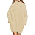 thumbnail image 1 of LAICAIW Robe Chandail Longue Ample à Col Roulé Oversize pour Femmes, 1 of 7