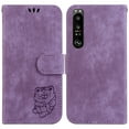 thumbnail image 2 of Compatible with Sony Xperia 1 III Embossed Cute Tiger Flip Folio Wallet Case Card Pocket Holder Cover, 2 of 5