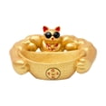 thumbnail image 1 of Lucky Cat Statue, Feng Shui Animal Statue Craft, Muscle Arm Cat Figurine, Lucky Cat Storage Box para el estante moderno del hogar, 1 of 8
