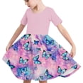 thumbnail image 6 of piuwrlz Kids Short Shirt Dresses Little Girls 4 Years Skirts Dragonflies Printed Simplicity Butterflys Dress Multicolor, 6 of 7