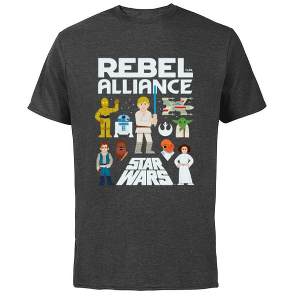 Star Wars Rebel Alliance Heroes - Short Sleeve Cotton T-Shirt for Adults - Customized-Charcoal