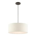 thumbnail image 7 of Livex Lighting Blossom 3-Light Modern Metal Drum Pendant in English Bronze, 7 of 7