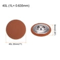 thumbnail image 2 of Uxcell 10pcs 40L Fabric Cloth Covered Button 25mm Metal Shank Round Sewing Buttons for Suits Dress Blouses, Alloy Orange, 2 of 5