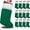 Green & White, variant on 12Pack /24 Pack Felt Christmas Stockings, 19 Inches Red and White Christmas Stockings Hanging Ornaments, White Cuff with Gold Trim Christmas Stockings for Family Christmas Holiday Decorations