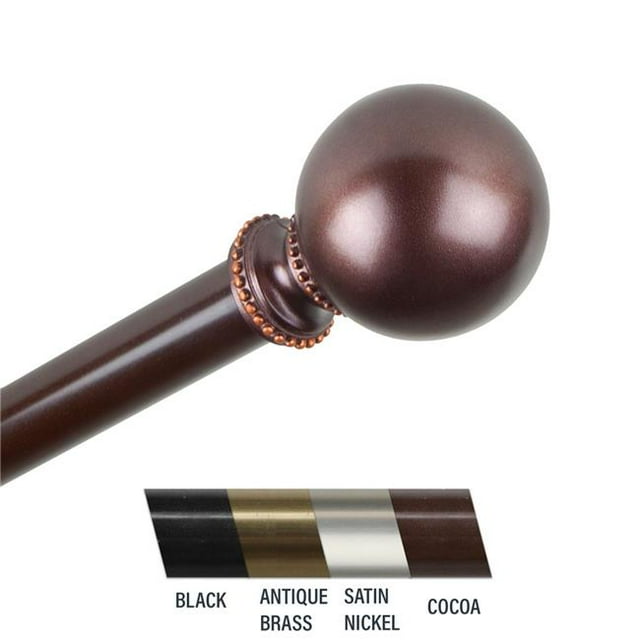 Central Design 4883-667 Julian Tringle à Rideau de 0,81 Po, 66-120 Po - Cacao