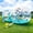 Cyan-3M, variant on Vakiorn Pink Bubble Balloon House 10 ft Inflatable PVC Dome with Tunnel and Air Blower Transparent Playhouse for Kids Yard Party