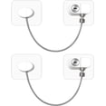 thumbnail image 1 of 2 Pack Refrigerator Lock with Keys, White Child Safety Adhesive Window Lock, Door Lock Cupboard Refrigerator Cabinet Window Cupboard Drawer Washer, No, 1 of 4