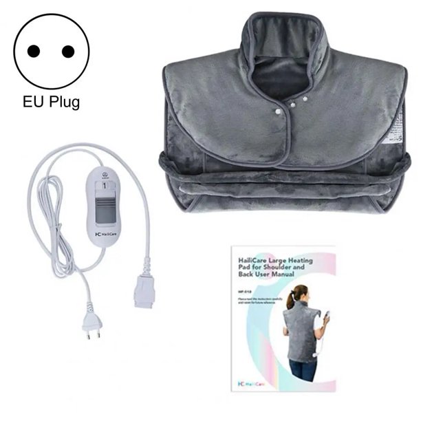 Almohadilla calefactora eléctrica para adultos, protección contra sobrecalentamiento, textura suave, espalda, hombro, máquina de envoltura térmica