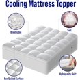 thumbnail image 3 of Balichun King Mattress Topper, Extra Thick Pillowtop, Cooling and Plush Mattress Pad Cover 400TC Cotton with 8-21 Inch Deep Pocket, Soft 5D Spiral Fiber Padding for Back Pain, White, 3 of 14