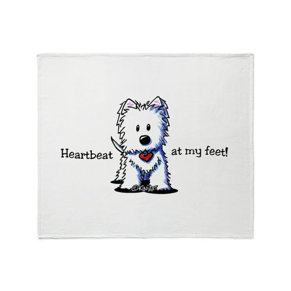CafePress - Westie Heartbeat Throw Blanket - Soft Fleece Throw Blanket, 50"x60" for All Ages
