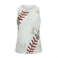 thumbnail image 6 of WNEGSTG Women's Baseball Sleeveless T Shirt Round Neck Slim Fit Tank Tops, 6 of 7
