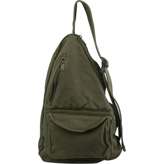 Canvas Sling Crossbody Bag for Women Men, Daypack Sling Bags Travel Casual Hiking Small Chest Shoulder Purse Bag Outdoor