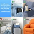 thumbnail image 6 of Sofa Cup Holder, Silicone Anti-Spill Anti-Slip Couch Arm Cup Holder, Strong and Weighted Remote/ Snacks/ Cellphone/ Earbuds Couch Tray, 6 of 13