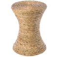 thumbnail image 3 of Decorative Round Wicker Side Table Hourglass Shape Accent Coffee Table, 3 of 7