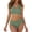 Green, variant on Women's Bikini Solid Color Sports Tankini Set Two Piece Swimwear Bralette Top and Briefs for Beach Swimming Summer Purple S