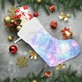 thumbnail image 6 of Mermaid Galaxy Print Christmas Stockings, Christmas Presonalized Large Stocking Sock, Set of 2 Xmas Party Winter Decor Candy Bag Family Holiday Gift, 17.7 Inch, 6 of 7