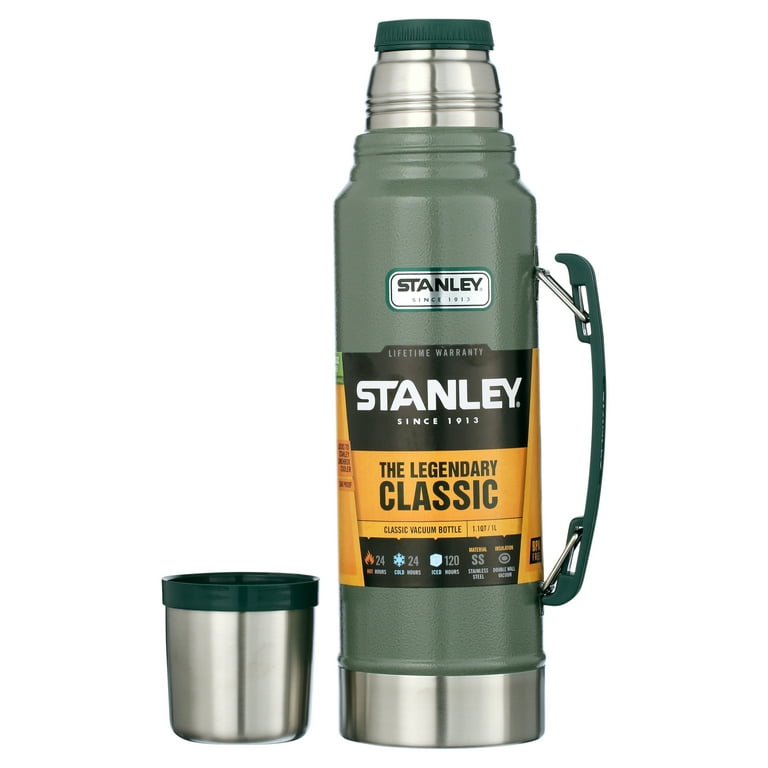 2 pack) STANLEY Classic Vacuum Bottle, Green/Silver - Walmart.com