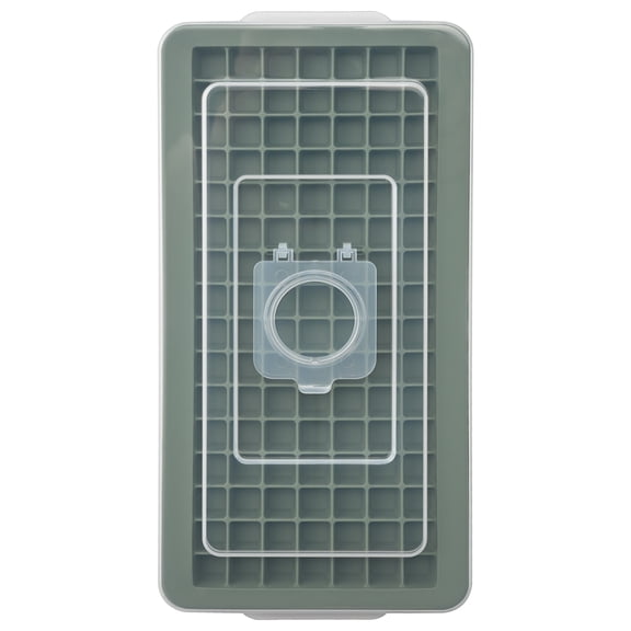 Cook with Color Reinforce Silicone Crushed Ice Mold, Flexible Nonstick Freezer Tray, Sage