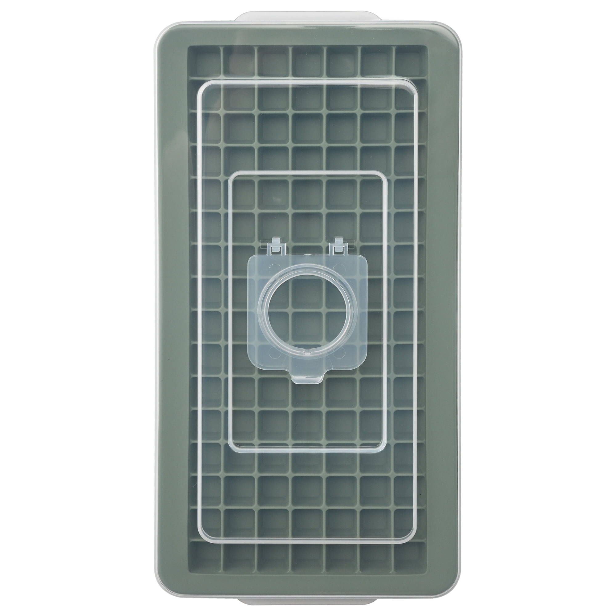 Cook with Color Reinforce Silicone Crushed Ice Mold, Flexible Nonstick Freezer Tray, Sage